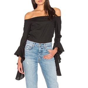 Mlm black off the shoulder top new small